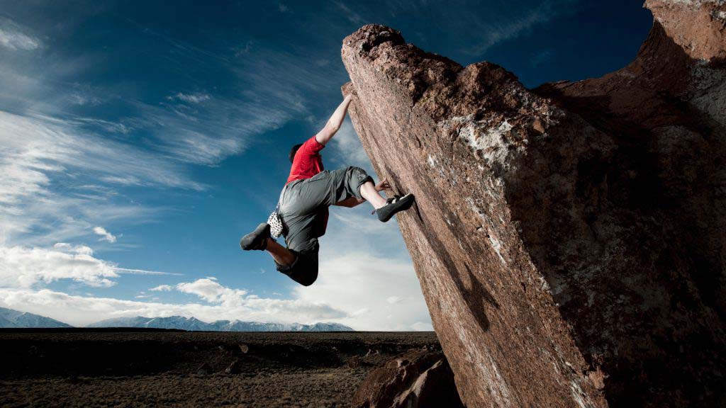Rubrik für Actionfotografie zeigt einen Climber